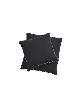 DAVID FUSSENEGGER | Housse de coussin avec point décoratif 50x50cm (Anthracite) (Anthracite) | 
